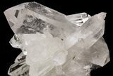 Clear, Double-Terminated Quartz Crystal Cluster - Brazil #212484-5